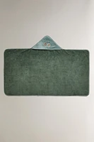 SERVIETTE DE BAIN CAPUCHE BÉBÉ ESPACE