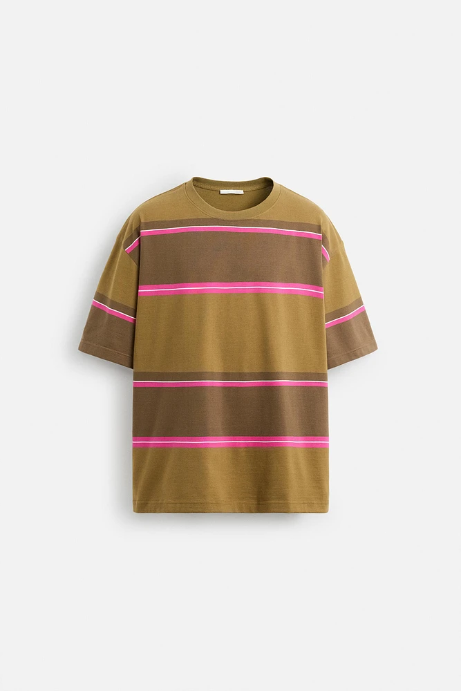 T-SHIRT EN JACQUARD À RAYURES