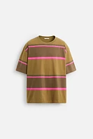 T-SHIRT EN JACQUARD À RAYURES