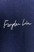 PLAIN T-SHIRT WITH TEXT X FANGLU LIN