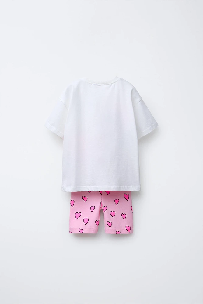 MINNIE MOUSE AND DAISY DUCK © DISNEY T-SHIRT BIKER LEGGINGS SET