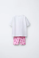 MINNIE MOUSE AND DAISY DUCK © DISNEY T-SHIRT BIKER LEGGINGS SET