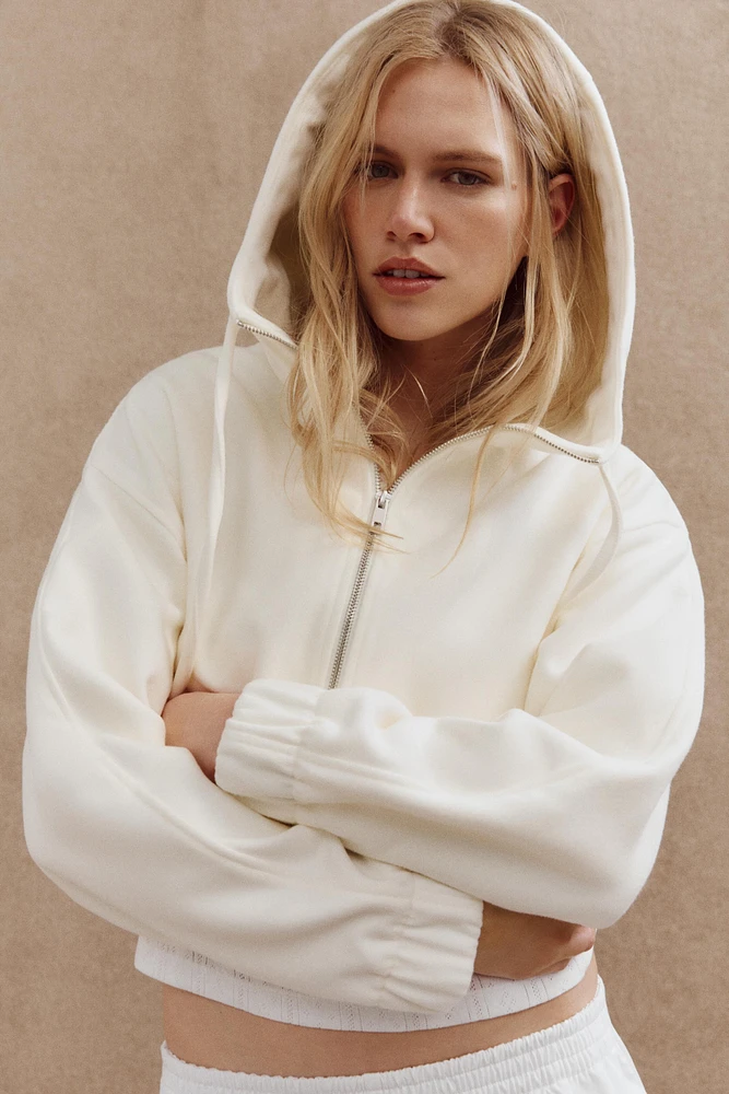 HOODED FELT TEXTURE JACKET