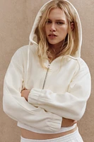 HOODED FELT TEXTURE JACKET