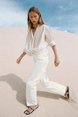 STRIPED SHIRT WITH KNOT