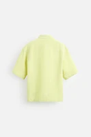 100% LINEN POCKET SHIRT