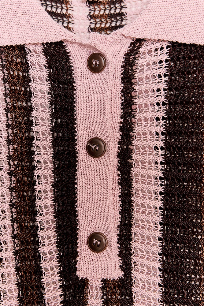 KNIT POLO SWEATER