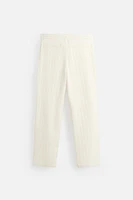 PANTALON EN JACQUARD À RAYURES
