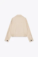 ELASTIC HEM CROPPED JACKET