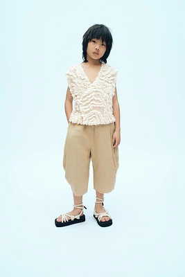 TEXTURED WRAP VEST X FANGLU LIN