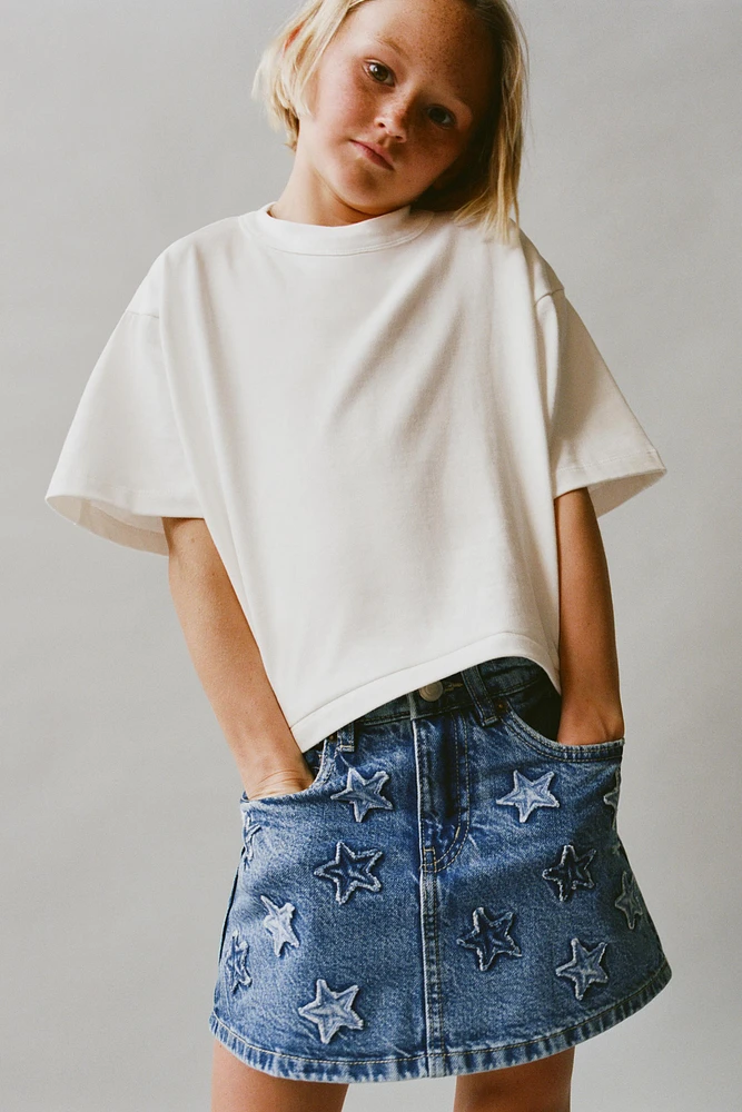 STAR DENIM SKORT