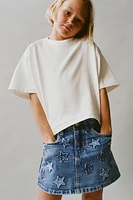 STAR DENIM SKORT
