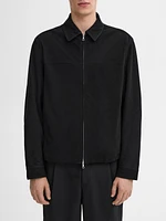 Suede leather jacket