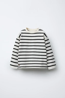 HEAVYWEIGHT STRIPED EMBROIDERED T-SHIRT