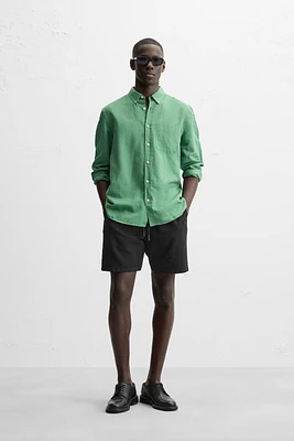 TEXTURED REGULAR FIT SHORTS