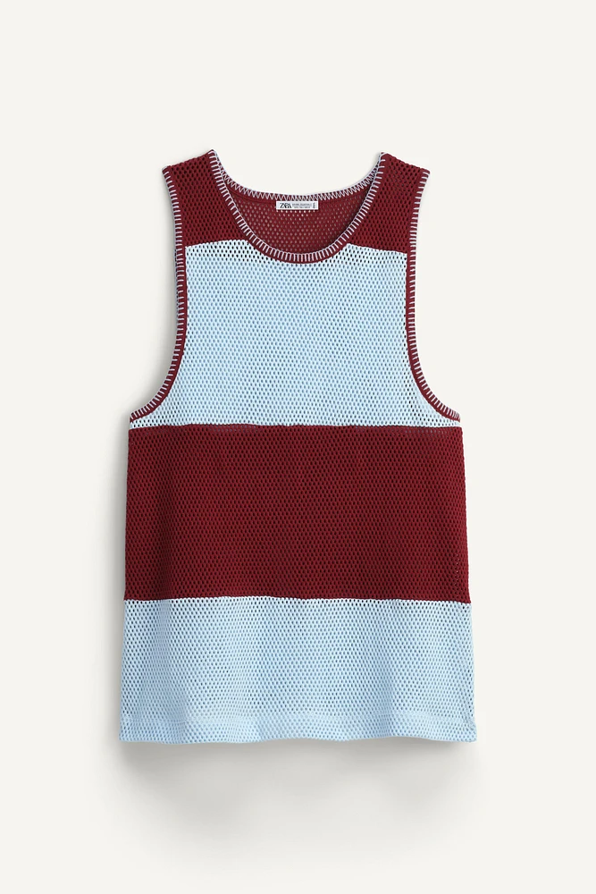 TEXTURED MESH TANK TOP LIMITED EDITION