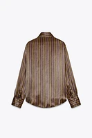 STRIPED SATIN SHIRT