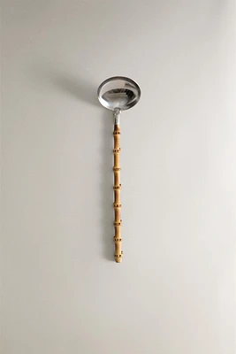 STEEL AND BAMBOO SERVING SPOON