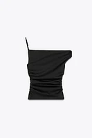 RUCHED ASYMMETRIC TOP