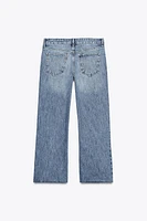 ZW COLLECTION LOW-RISE CROPPED FLARE JEANS