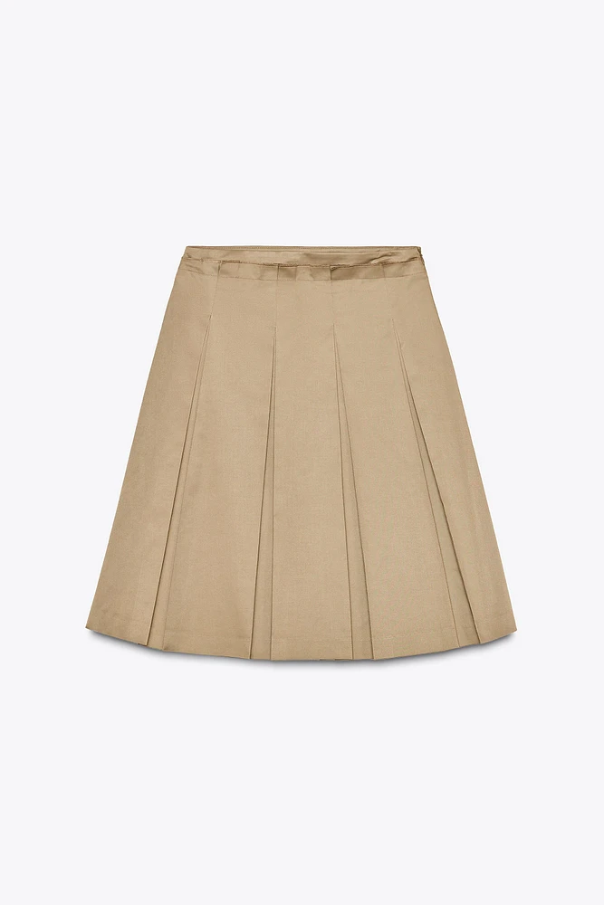 PLEATED MIDI SKIRT