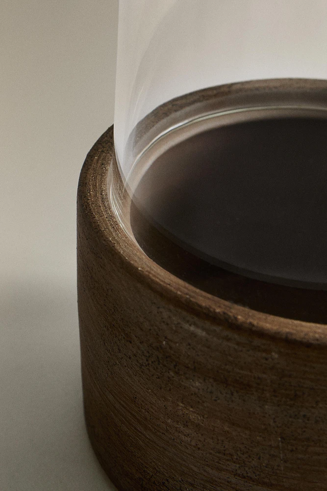 LANTERNE VERRE RECYCLABLE ET CÉRAMIQUE