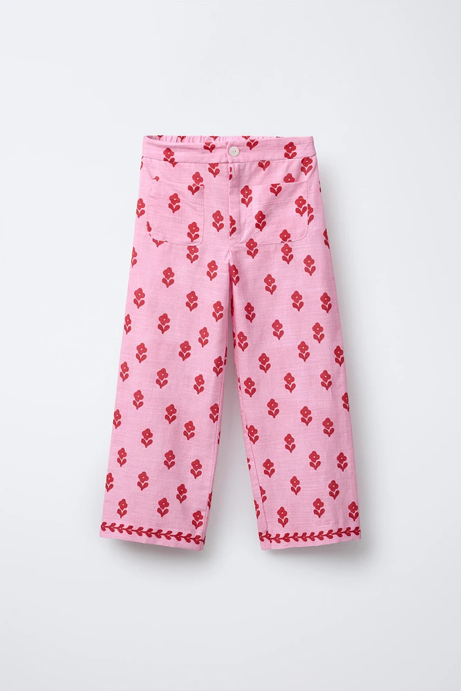 FLORAL PRINT PANTS