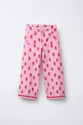 PANTALON À IMPRIMÉ FLEURS