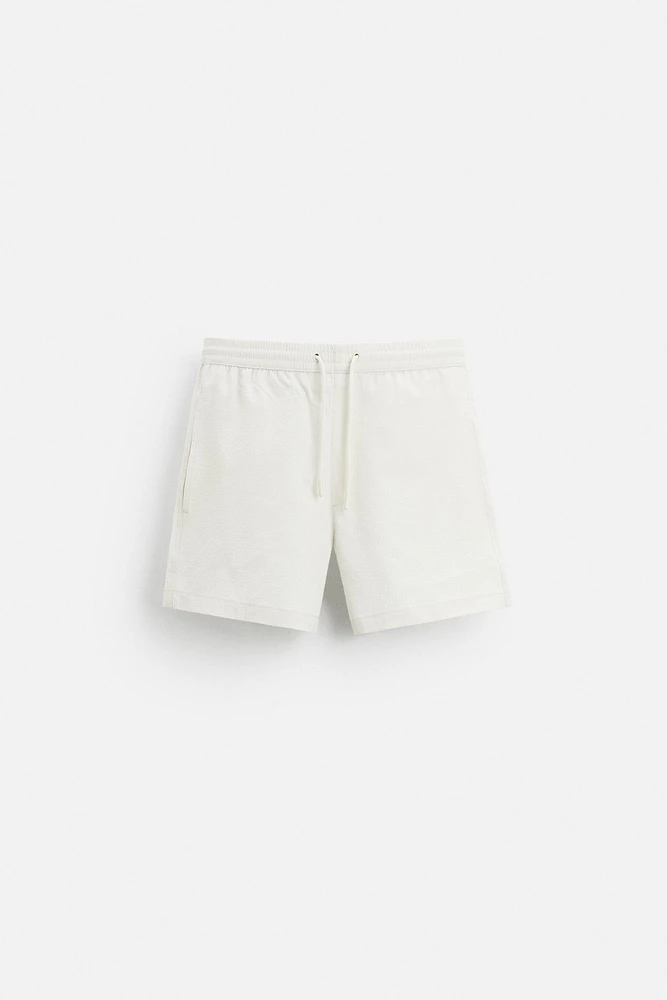 MAILLOT DE BAIN MI-LONG EN SEERSUCKER