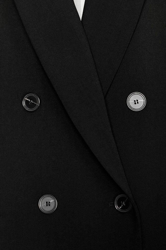 DOUBLE BREASTED BLAZER WITH SHOULDER PADS
