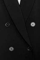 DOUBLE BREASTED BLAZER WITH SHOULDER PADS