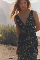 LONG FLORAL TULLE DRESS