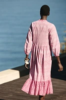 PRINTED MIDI DRESS