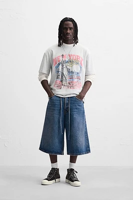 T-SHIRT IMPRIMÉ DÉLAVÉ