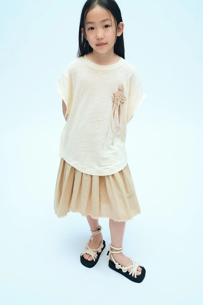 LINEN PRINT T-SHIRT X FANGLU LIN