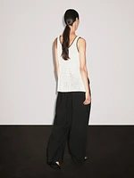 Top crochet bretelles 100 % coton