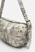 WORN-EFFECT FABRIC BAG