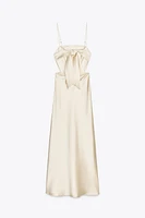 SATIN WRAP DRESS
