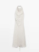 Robe midi encolure américaine dos ouvert