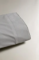 CHILDREN'S EMBROIDERED PILLOWCASE WITH TRIM DETAIL