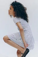 RUFFLED TEXTURED DRESS