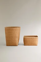 CORBEILLE BAMBOU TRESSÉ