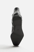 EMBOSSED LEATHER BOOTS