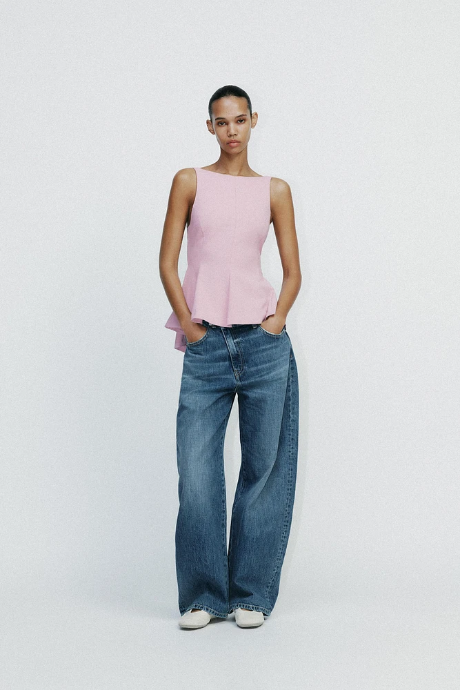 PEPLUM BOW TOP