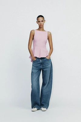 PEPLUM BOW TOP