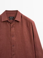100% linen slim fit shirt