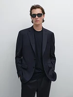 Veste de costume à rayures tennis en laine