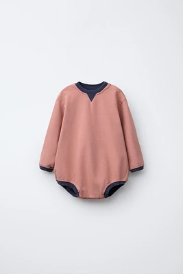CONTRAST PLUSH BODYSUIT