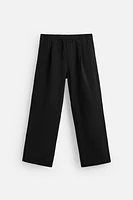 COTTON - LINEN PLEATED PANTS