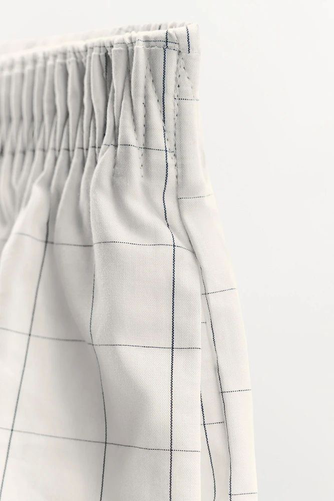 CHECKED COTTON SHORTS